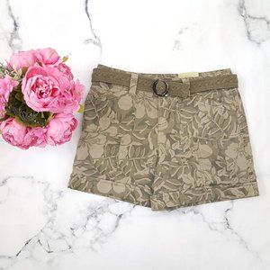 Sonoma, Cuffed Floral Shorts, Jungle Green, 6